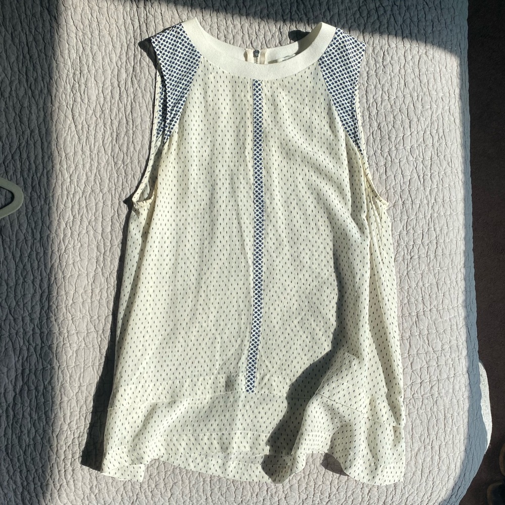 Madewell sleeveless patterned blouse